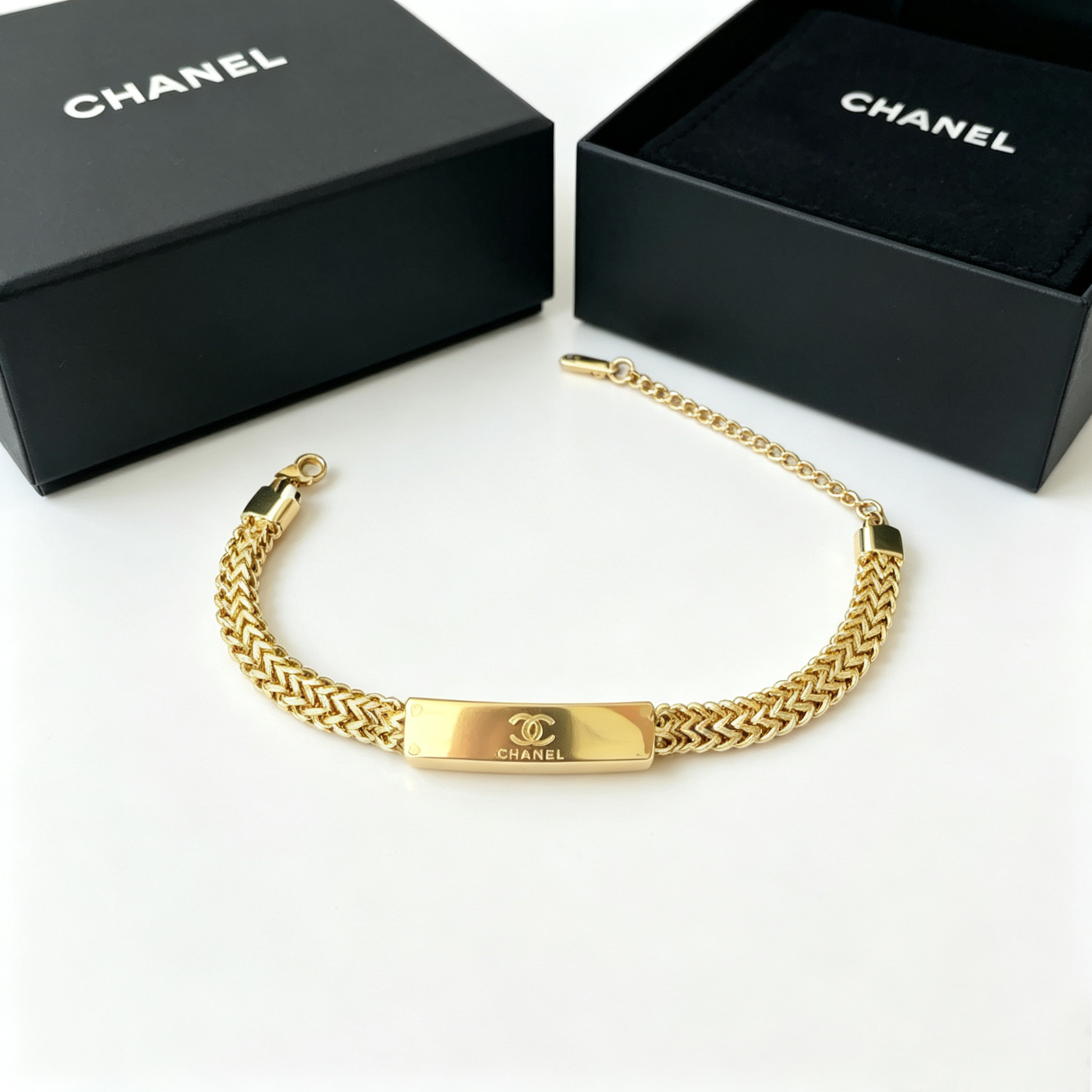 C—Metal Cuban Link Bracelet Style3