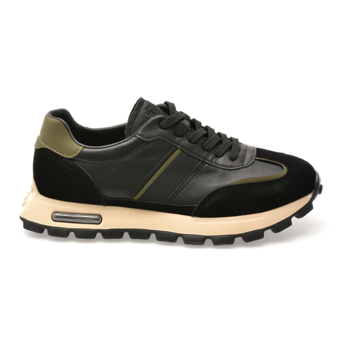 Pantofi sport EPICA negri, 31219, din piele naturala