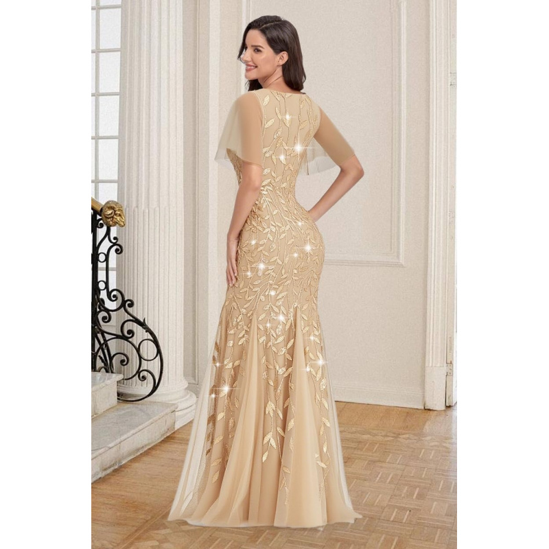 Women's Formal Evening Gowns Long Sparkly Sequin