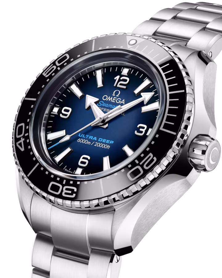 Seamaster Planet Ocean 6000M 45.5 mm, O‑MEGASTEEL on O‑MEGASTEEL