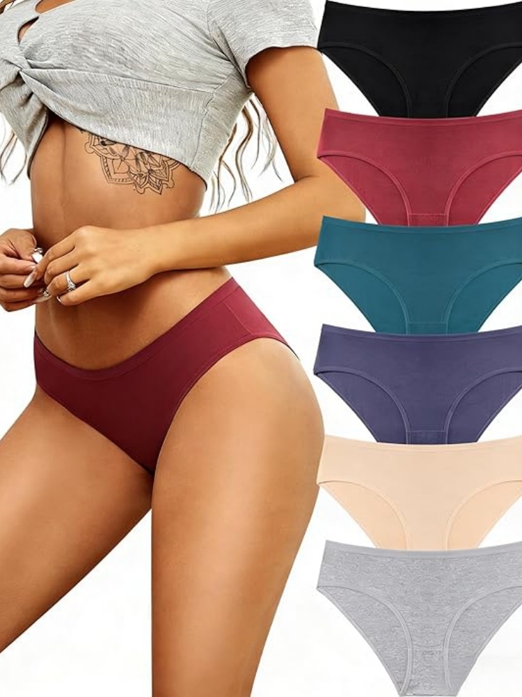 VALENTINIANA Womens Underwear Cotton Hipster Panties