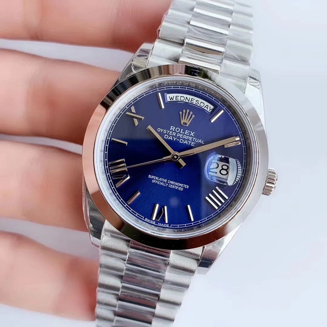 DAY-DATE 41MM STAINLESS STEEL BLUE DIAL