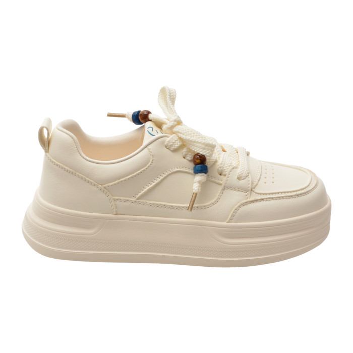 Pantofi sport EPICA albi, C1165, din piele naturala