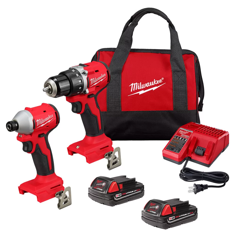 Milwaukee Pre-Sale Pre-Sale 3692-22CT M18 18V Compact Brushless 2 Tool Drill/Driver Combo Kit