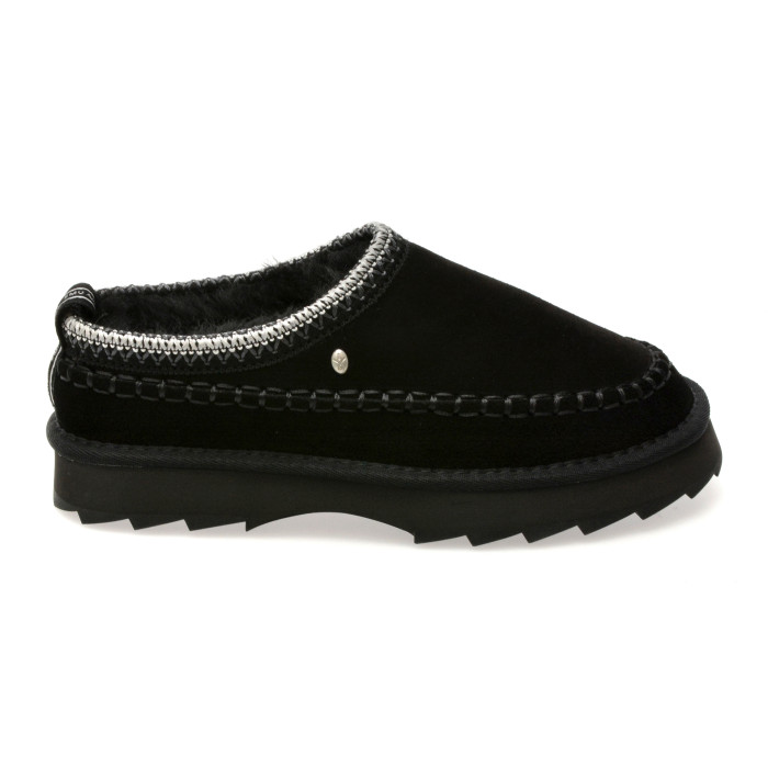 Papuci EMU negri, SHARKY ADVENTURE SCUFF, din piele intoarsa