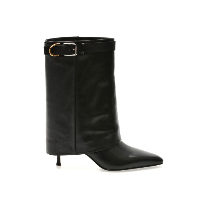 Botine elegante EPICA PREMIUM negre, 00687TB, din piele naturala