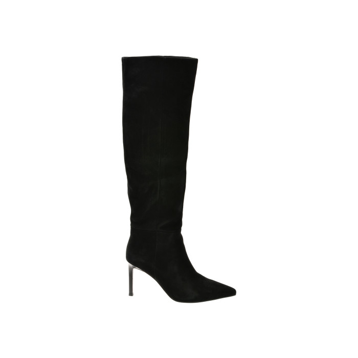 Cizme elegante EPICA negre, 45F5228, din piele intoarsa