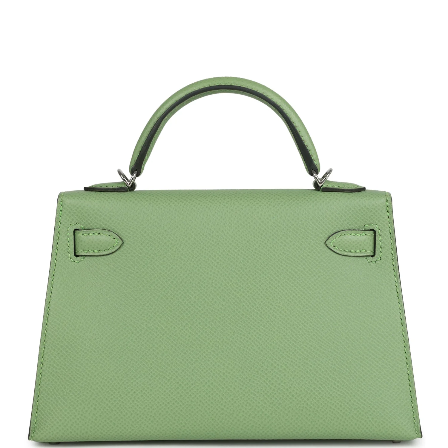 Hermes Kelly Sellier 20 Vert Criquet Epsom Palladium Hardware