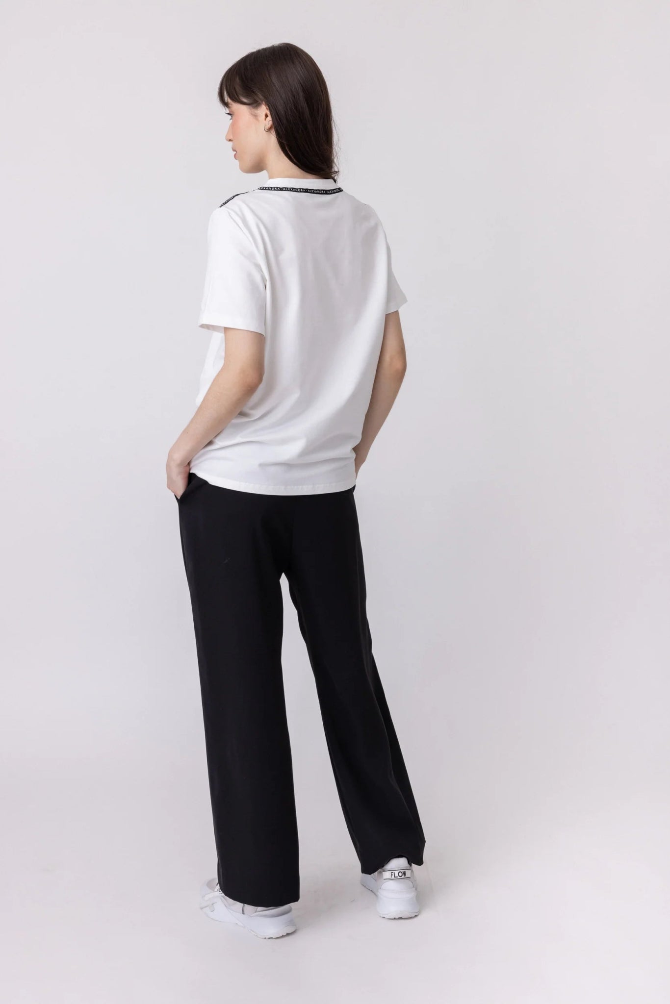Premium Cotton Shoulder-Stripe Top