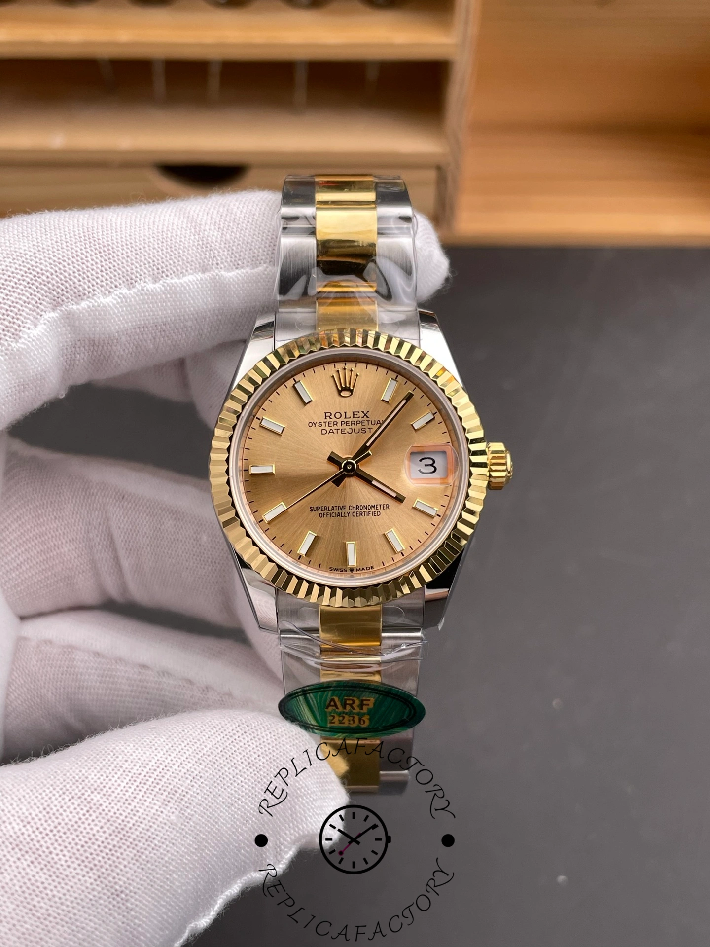 Rolex Lady-Datejust 28 Two-Tone Fluted 279173-0002