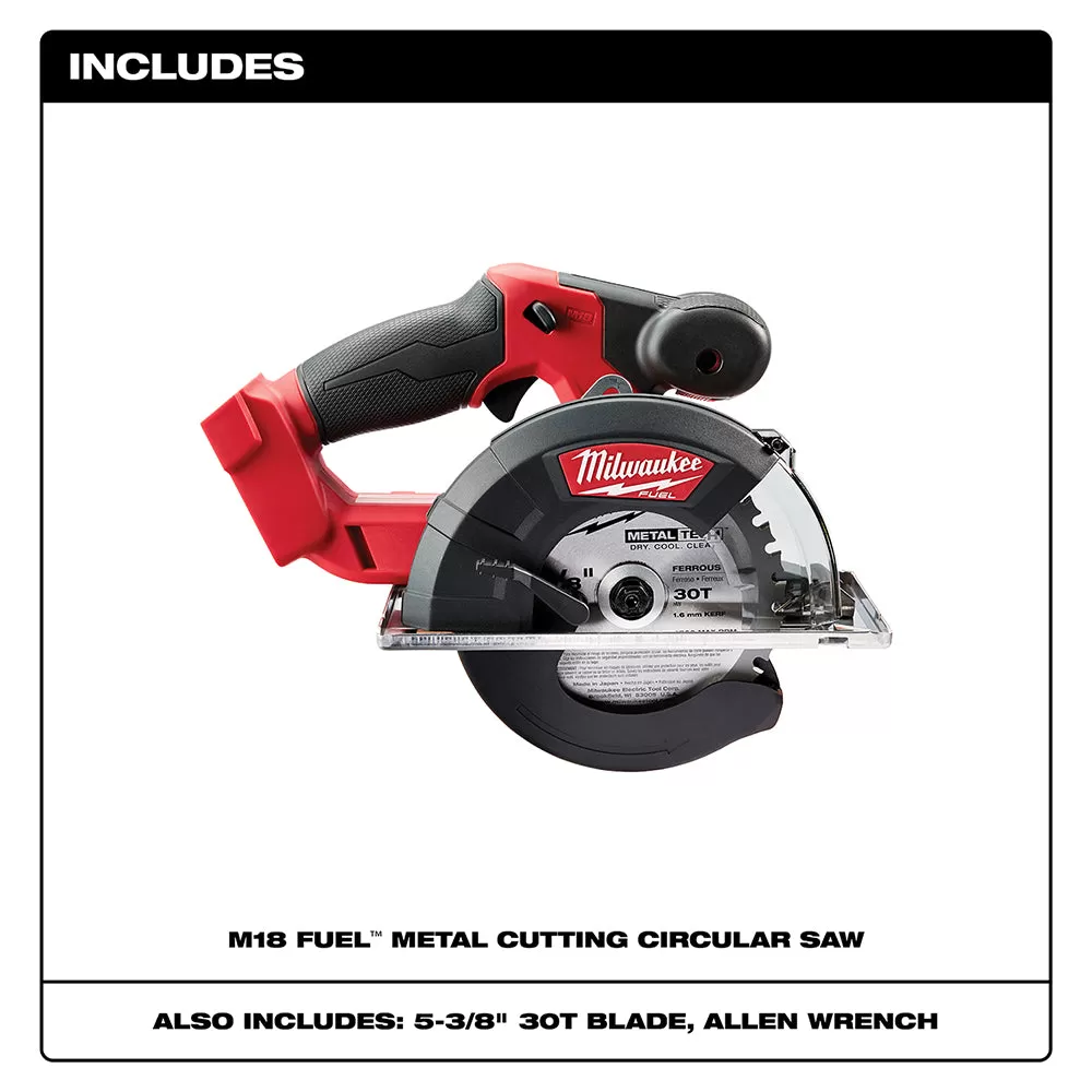 Milwaukee 2782-20 M18 FUEL 18V 5-3/8-Inch Metal Cutting Circular Saw - Bare Tool