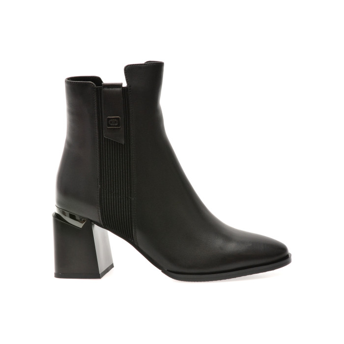 Botine elegante EPICA negre, A496, din piele naturala