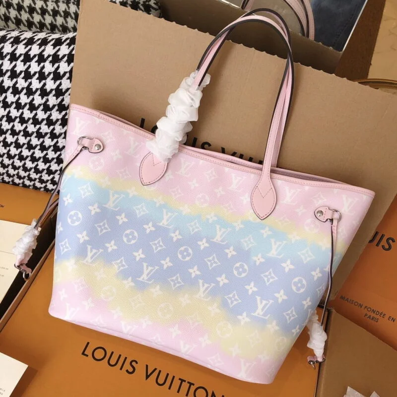 Louis Vuitton Escale Neverfull Mm M45127 Pink/Blue/Red