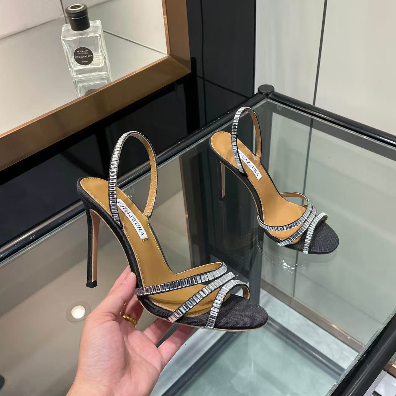 Aquazzura Crystal High Heels