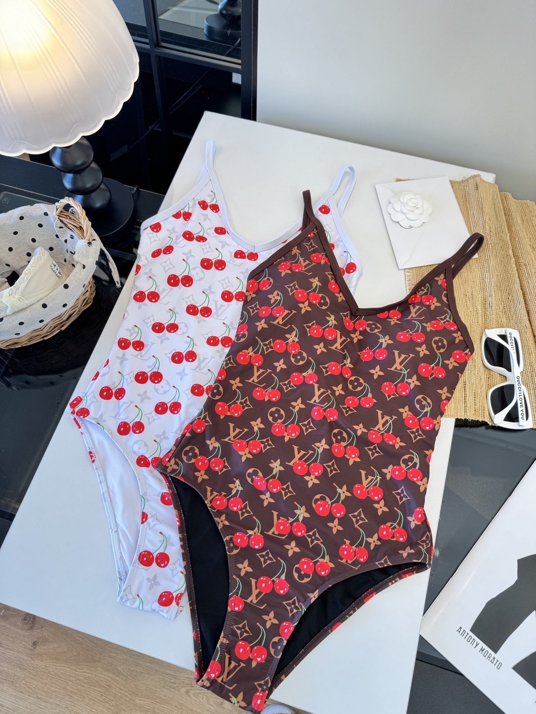 LV Cherry Blossom One-Piece Bikini Swimsuit