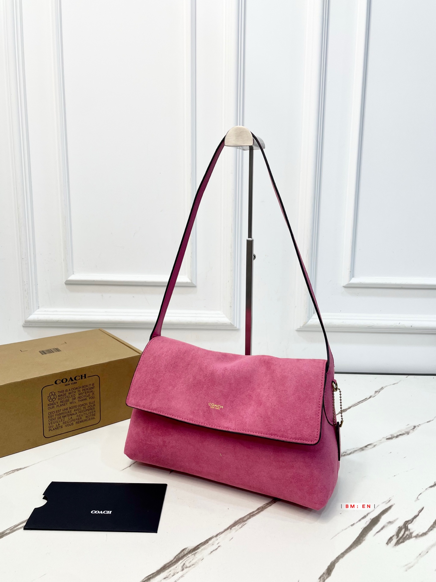 Coach suede envelope bag
