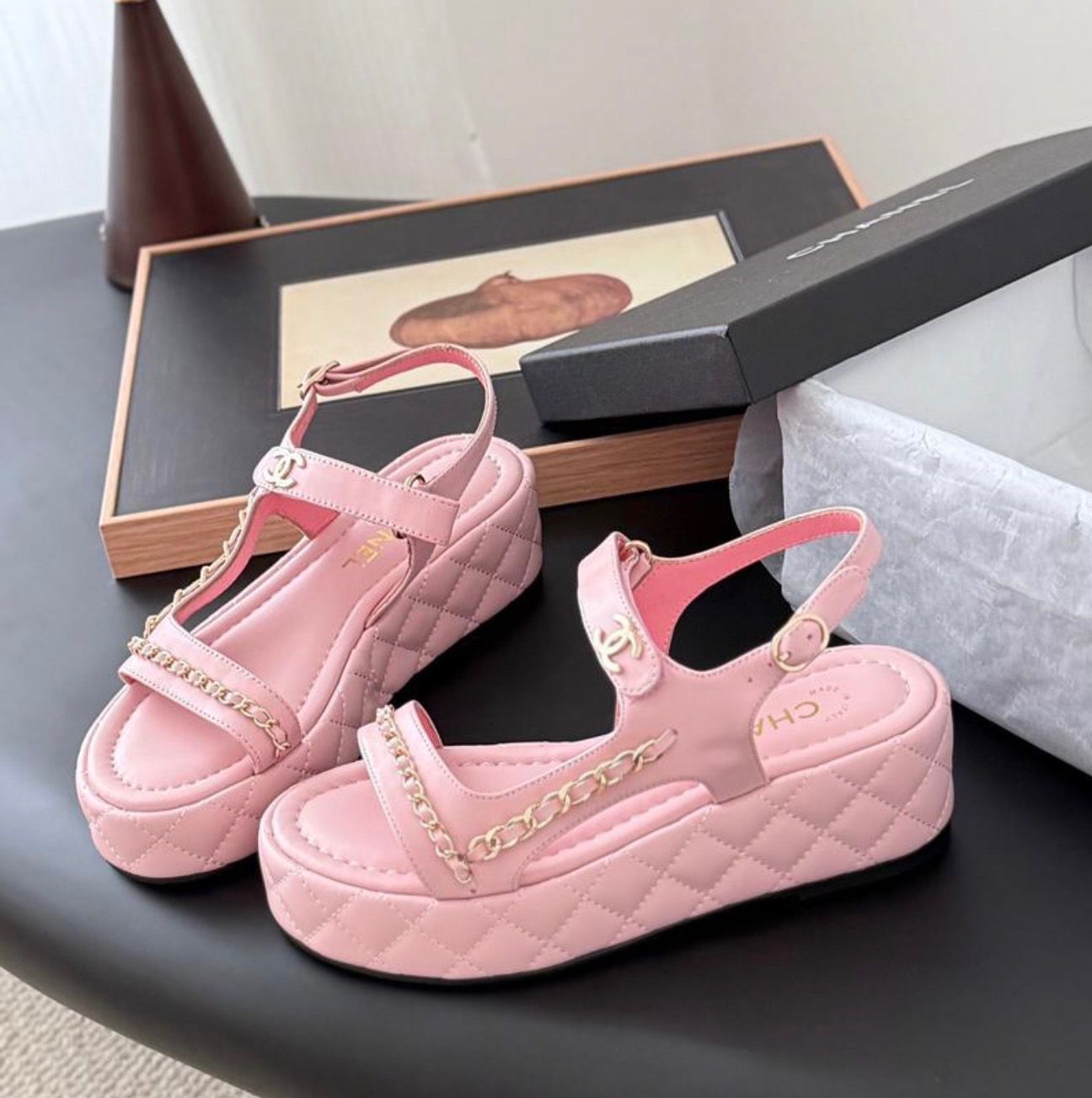 Chanel chain sandals