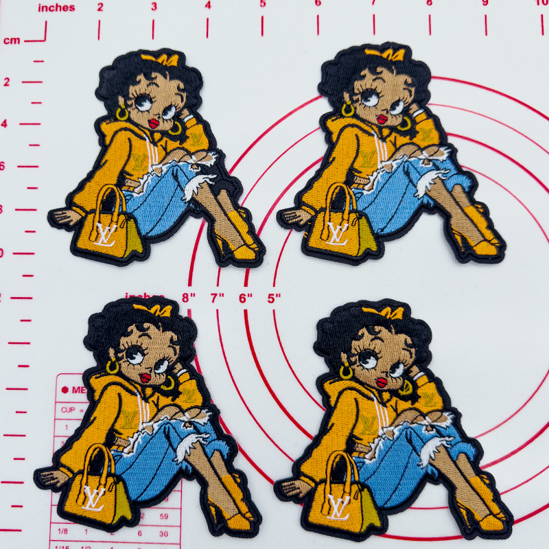 Mid(Iron-on) L-Girl 2 Shape Patches