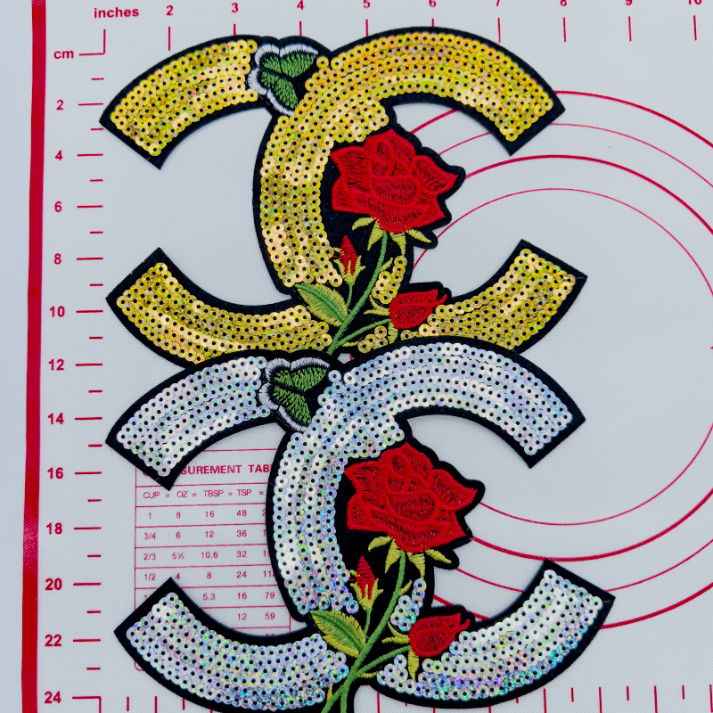 Large(Iron-on) CC-With Flower Shape Patches