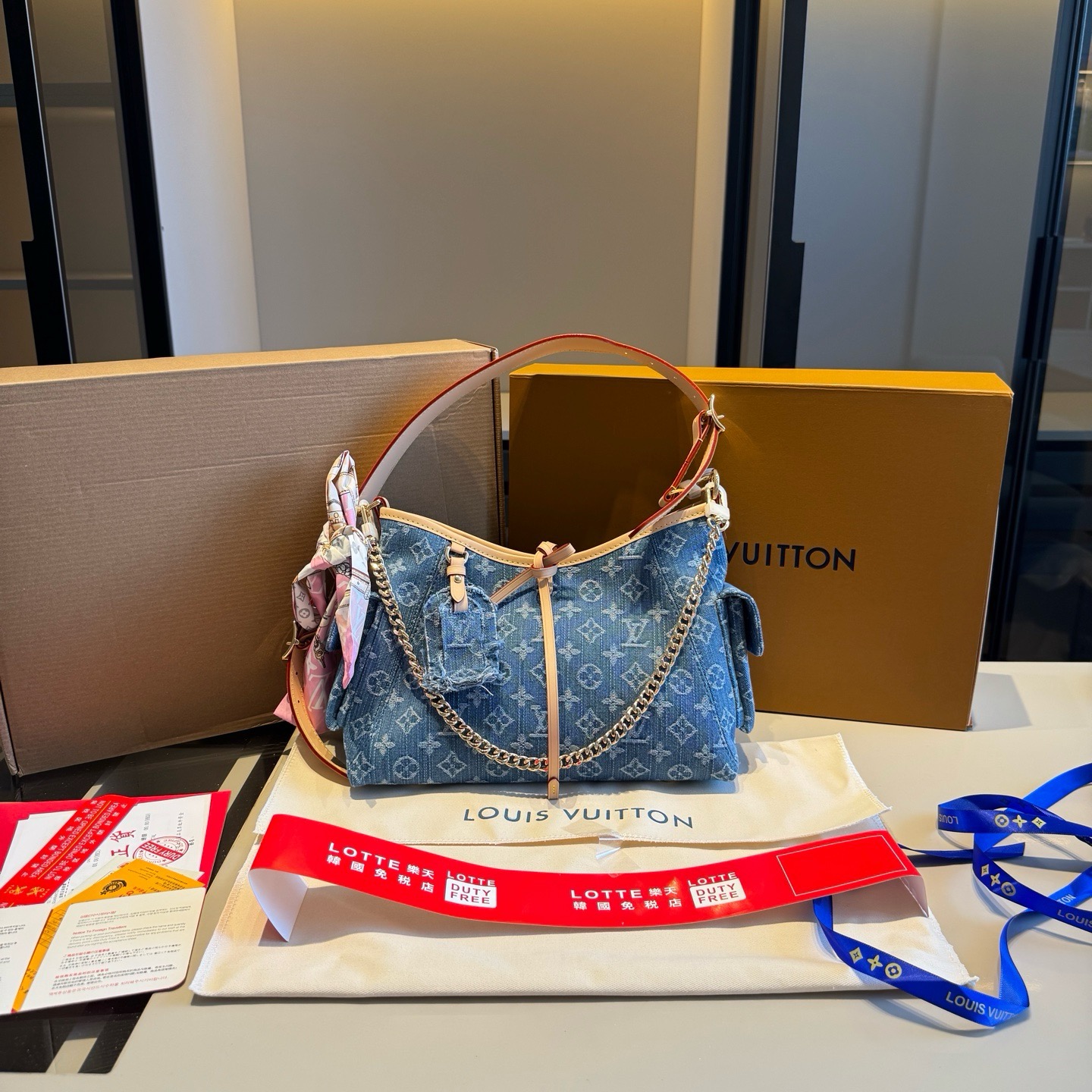 Louis Vuitton LV Carryall Cargo PM Monogram Denim bag