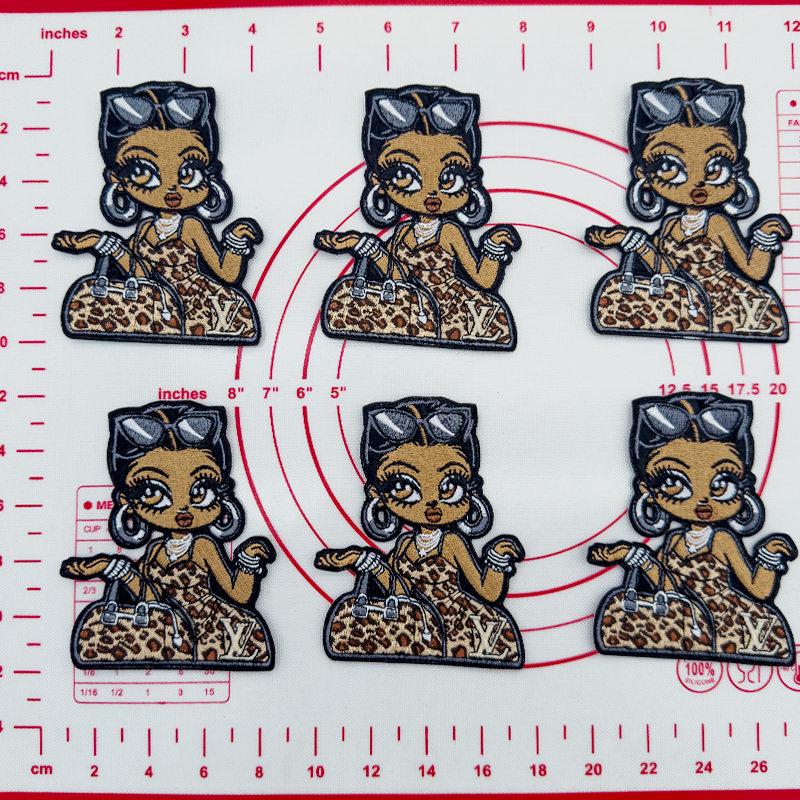 Mid(Iron-on) L-Betty Girl Shape Patches