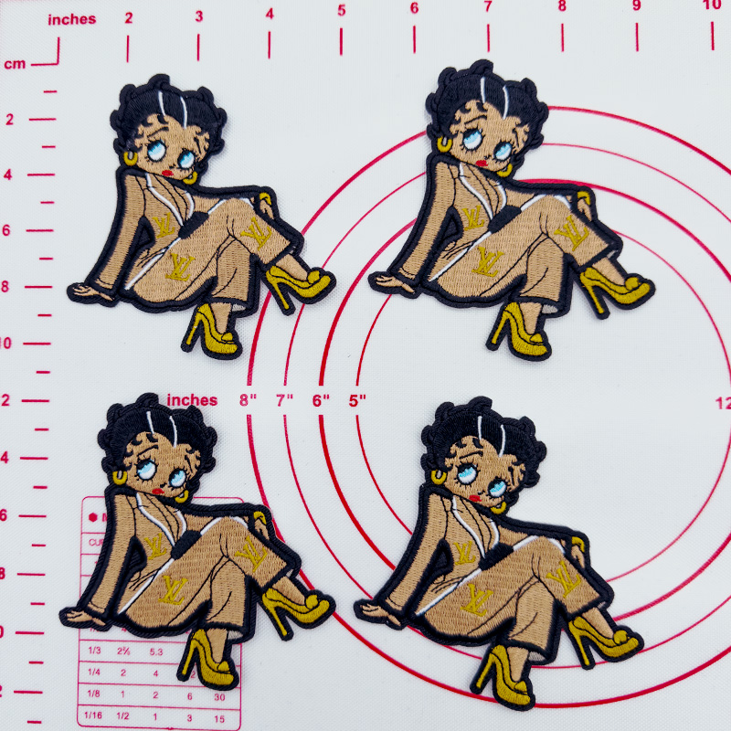 Mid(Iron-on) L-Girl 1 Shape Patches