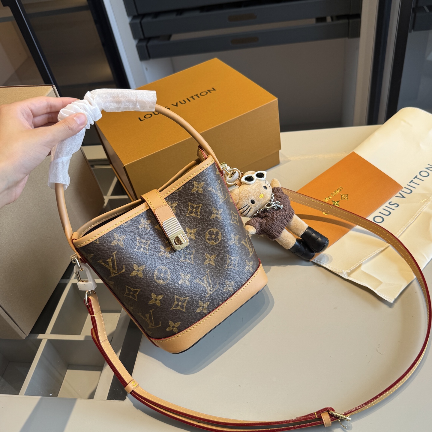 LV bucket bag