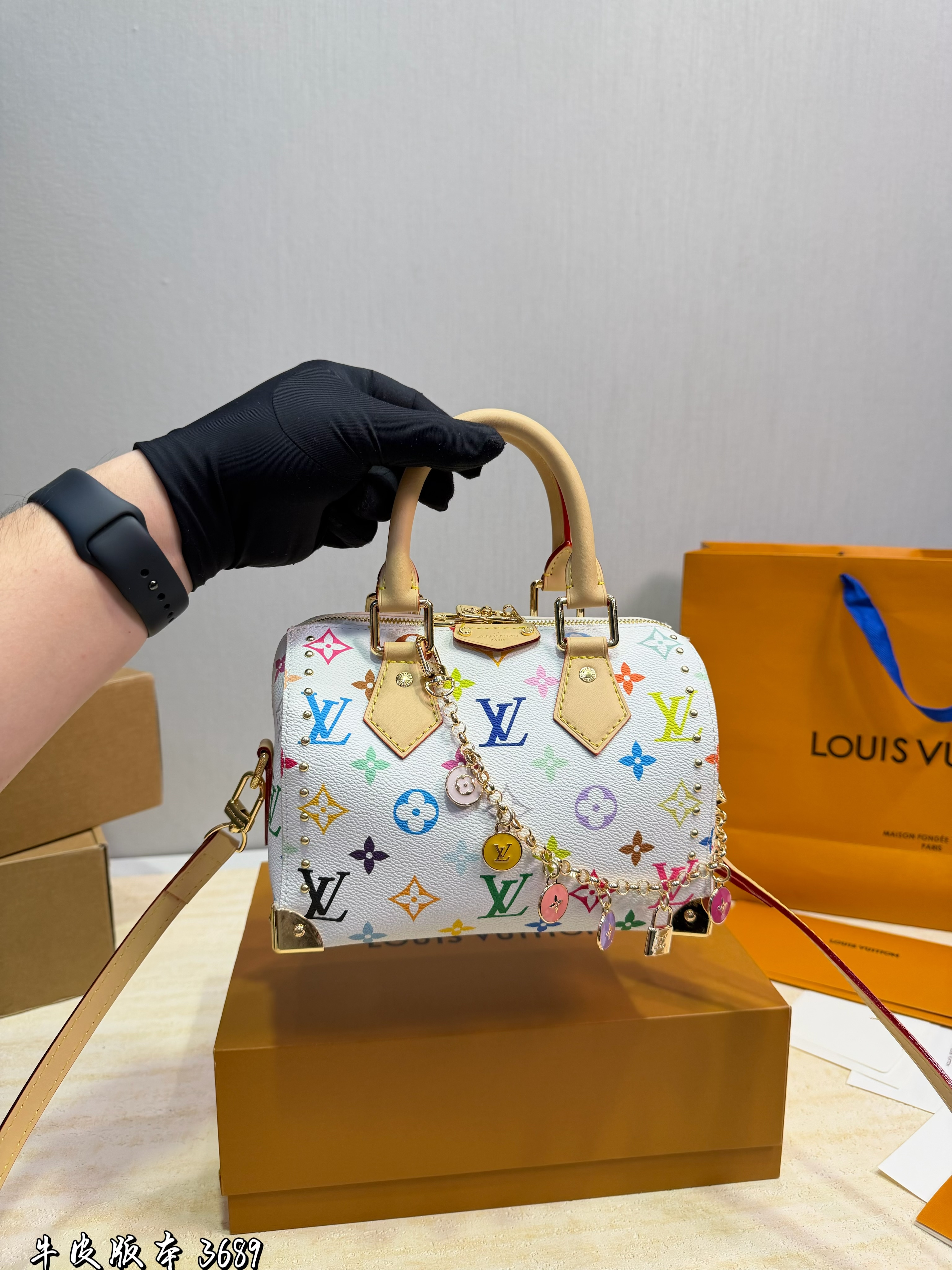 LV Speedy Trunk 20 Studded Pillow Bag