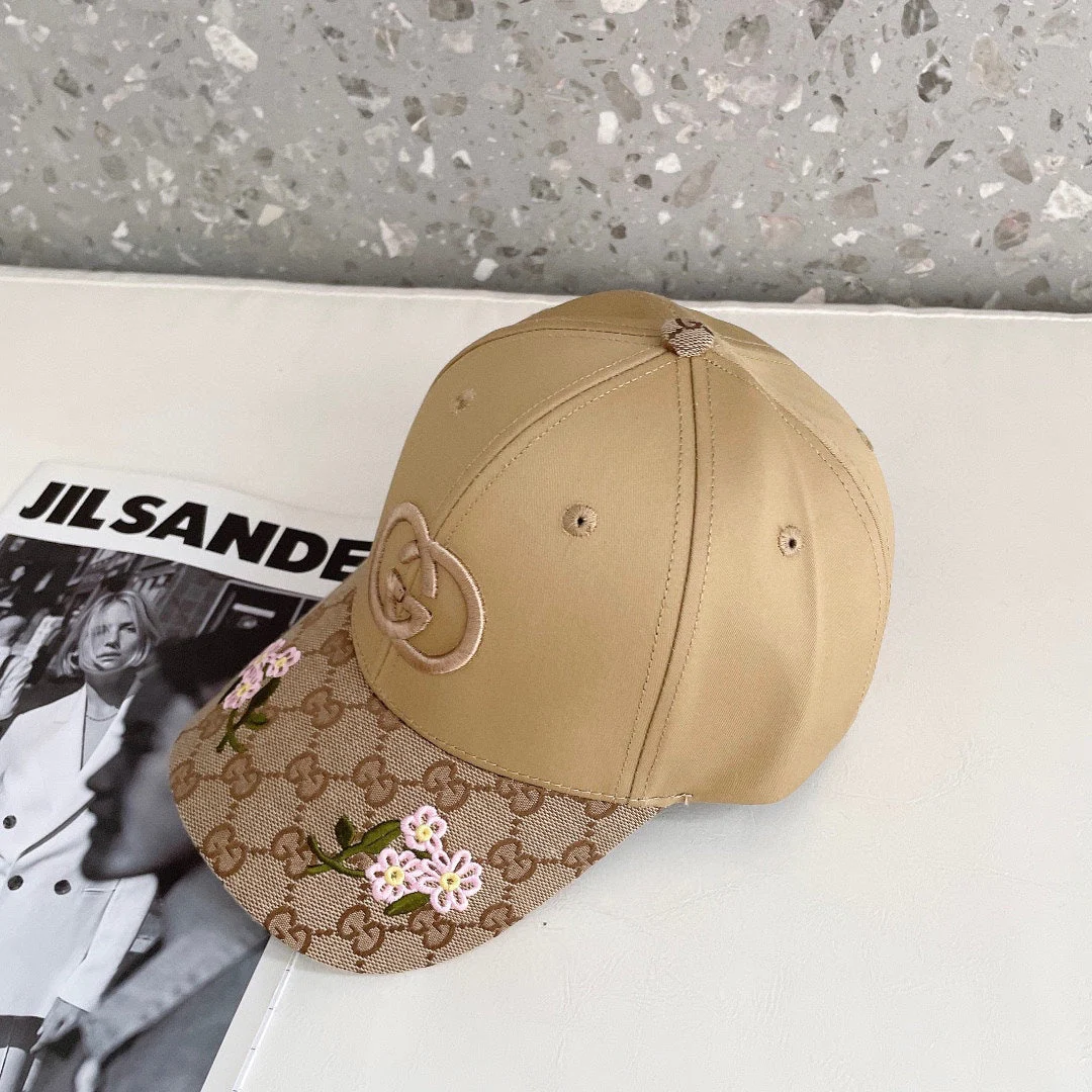 BAKER BOY CAP IN PEANUT BROWN MIX CAMEL BROWN MONOGRAM JACQUARD FABRIC 136302
