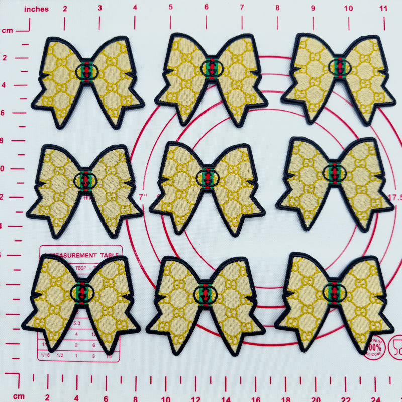 Large(Iron-on) G- Bow Tie Shape Patches