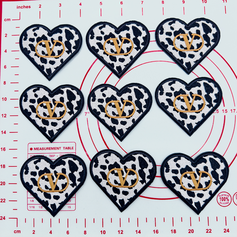 Mid(Iron-on)V-Love Shape Patches