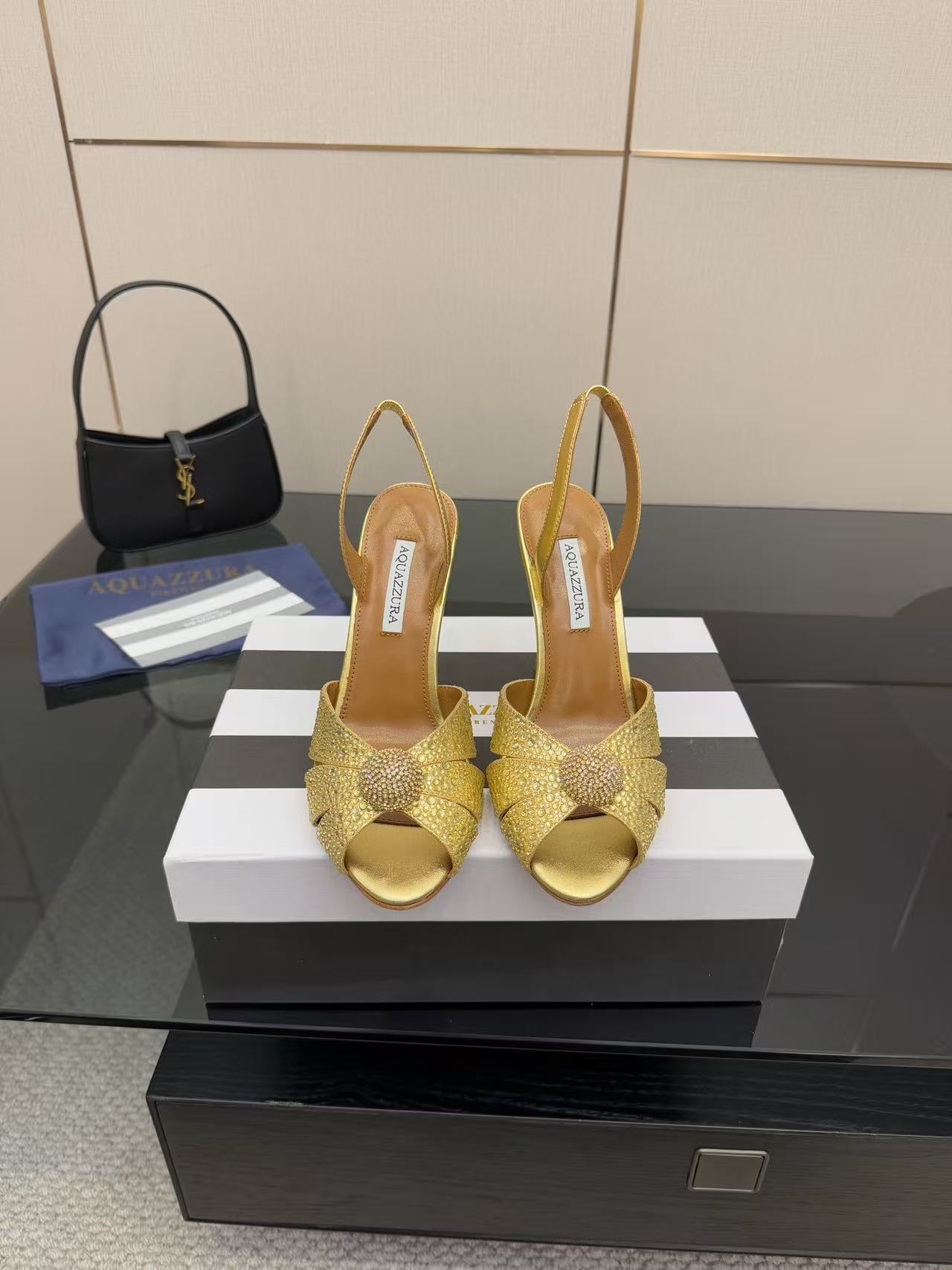 Aquazzura Crystal High Heels