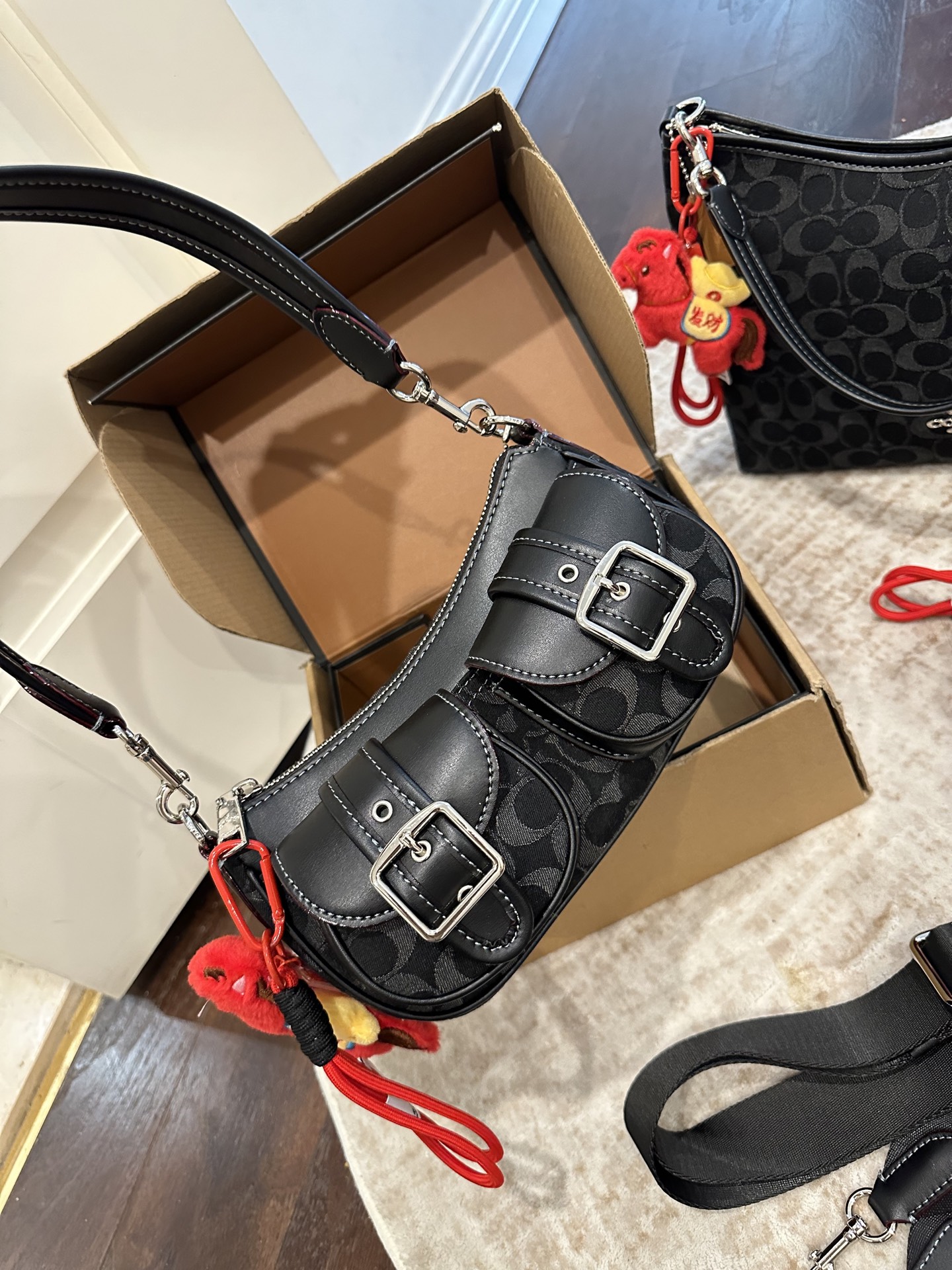 CoachASHTON Denim Motorbike Underarm Bag