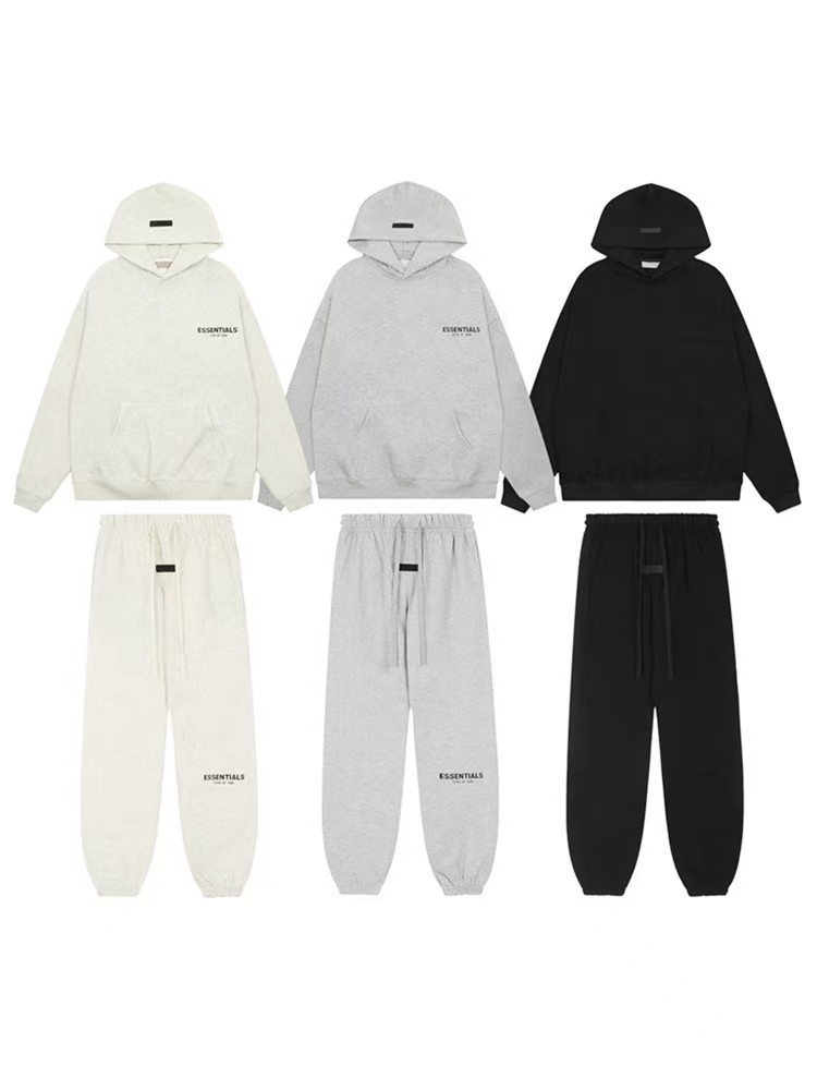 ESSENTIALS Loose-fitting hooded sweatshirt jacket pants sets