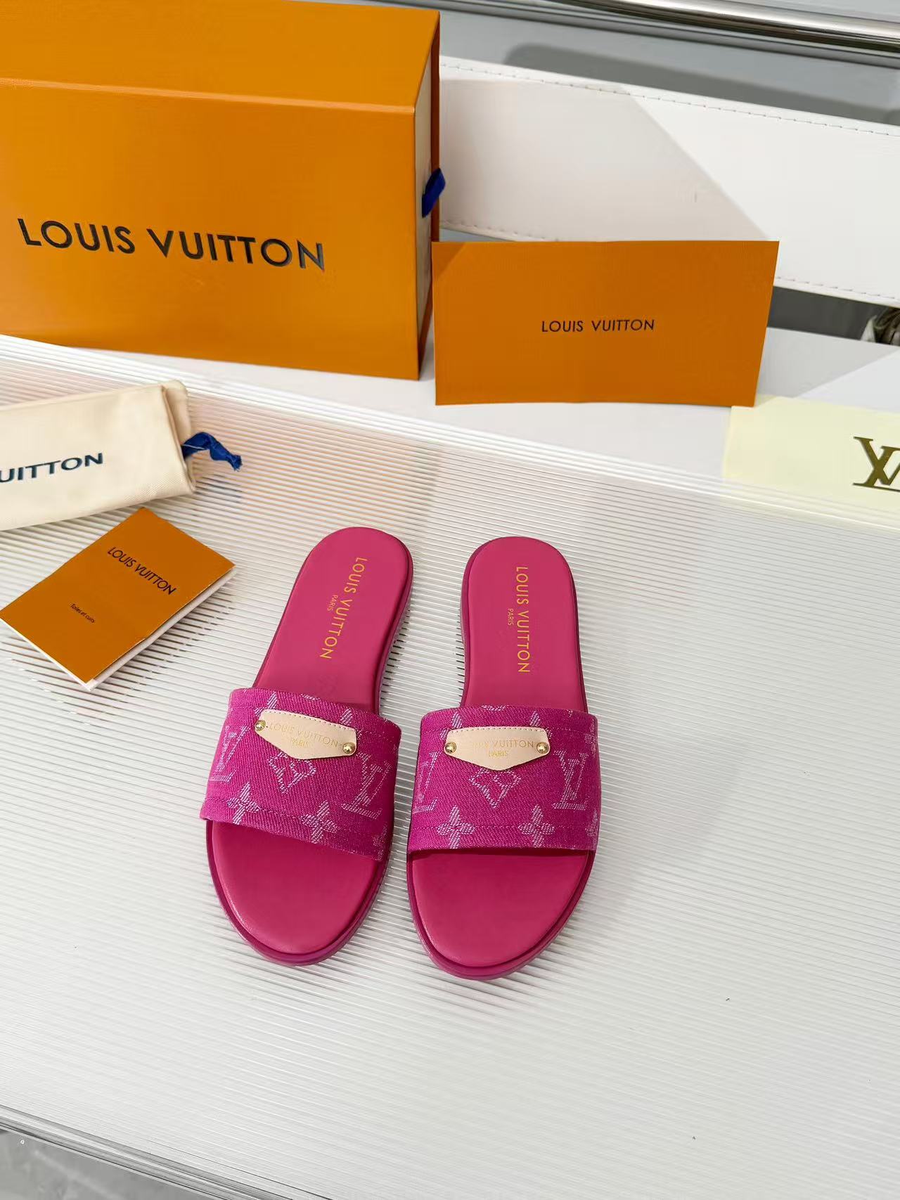 LV monogram slippers
