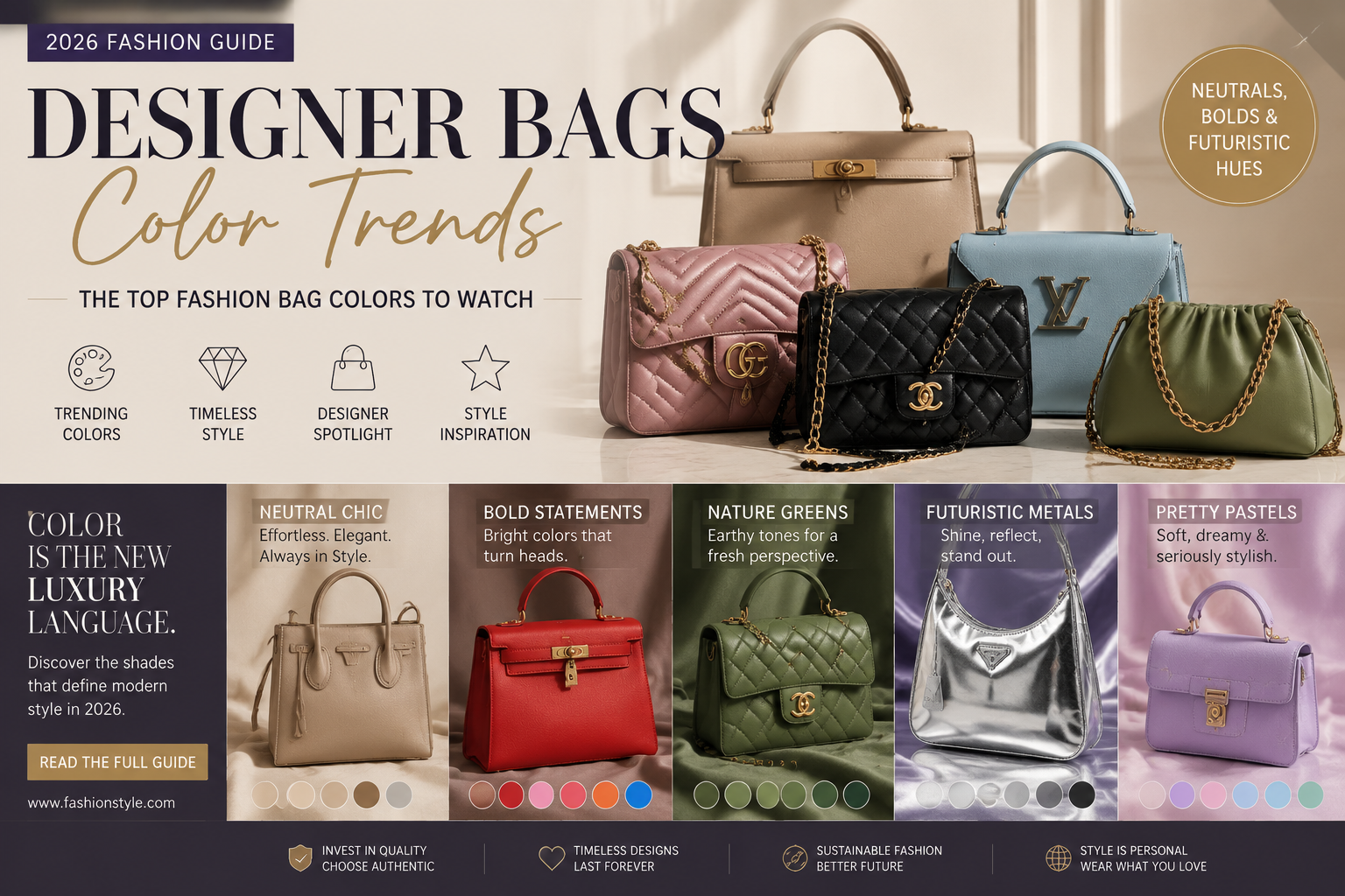 2026 Luxury Designer Bags Styling Guide: How to Match Bags with Outfits & Color Trends