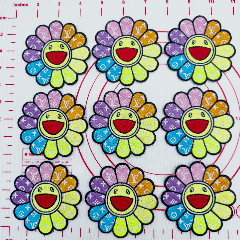 Mid(Iron-on) L-Sunflower Shape Patches