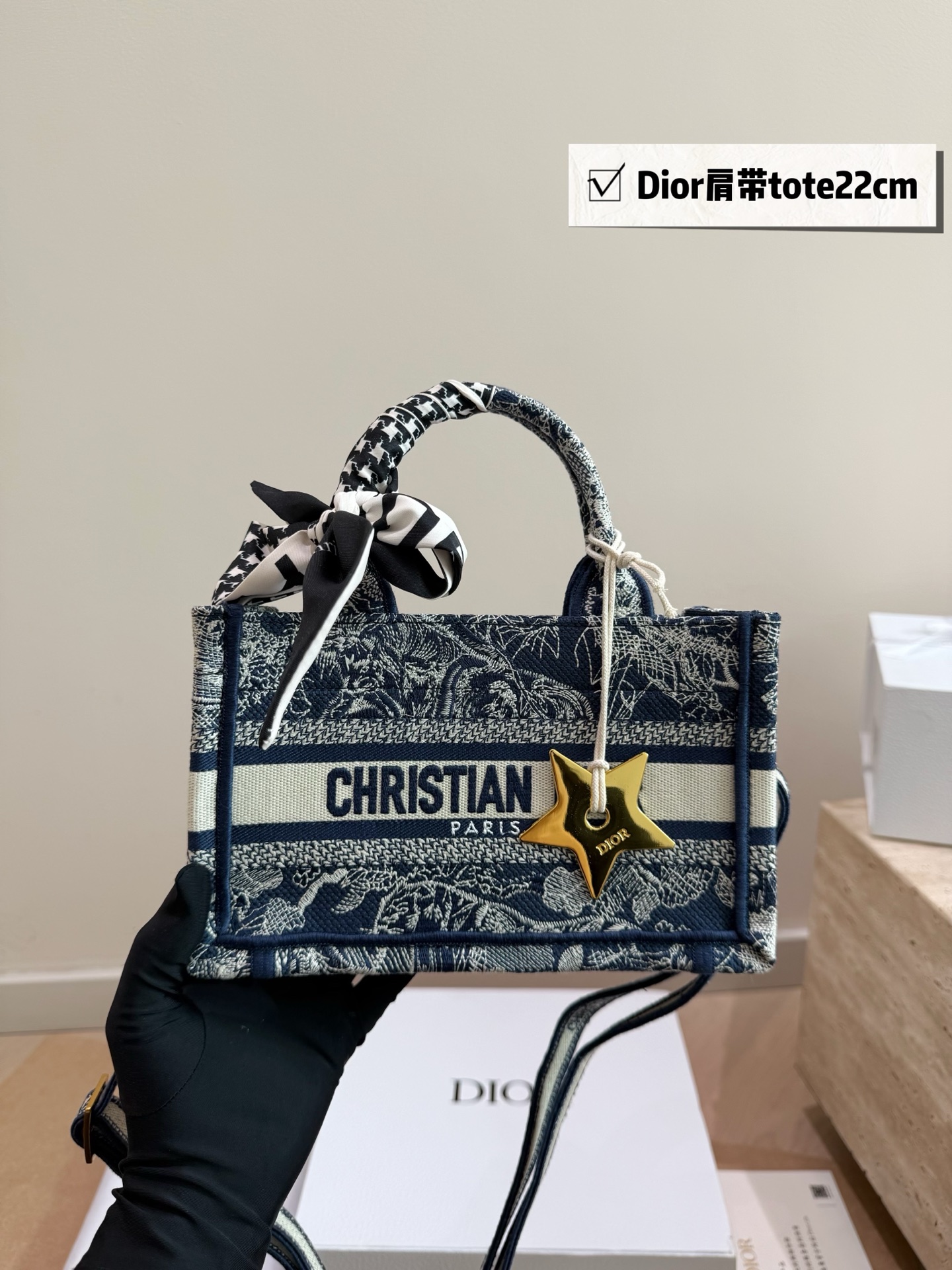 Dior Mini Book Tote Monogram Tote Bag