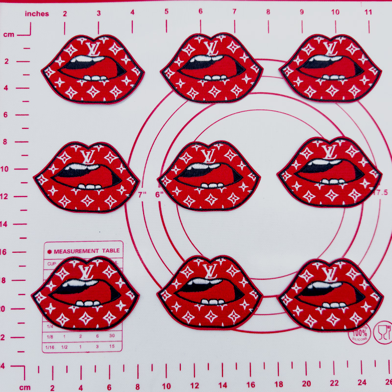 Mid(Iron-on) - Red Lips  Patches