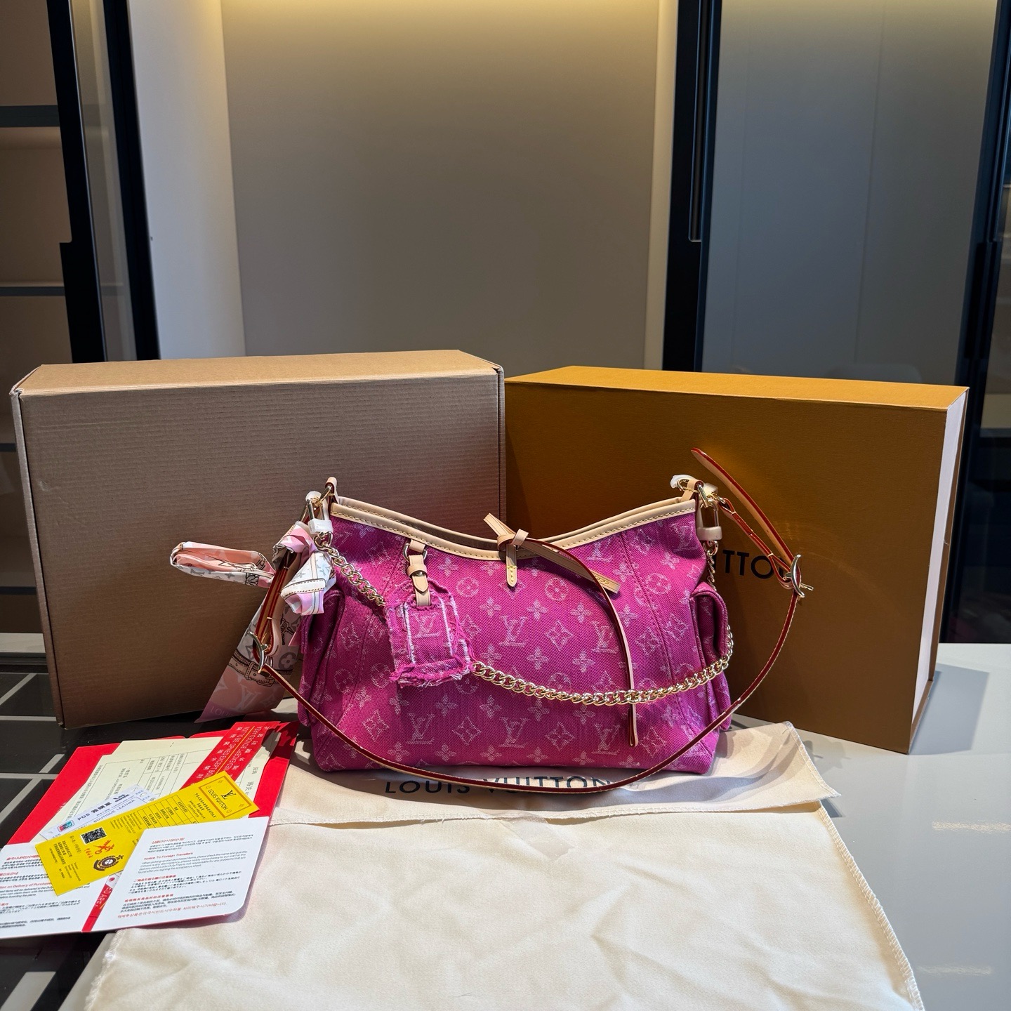 Louis Vuitton LV Carryall Cargo PM Monogram Denim bag