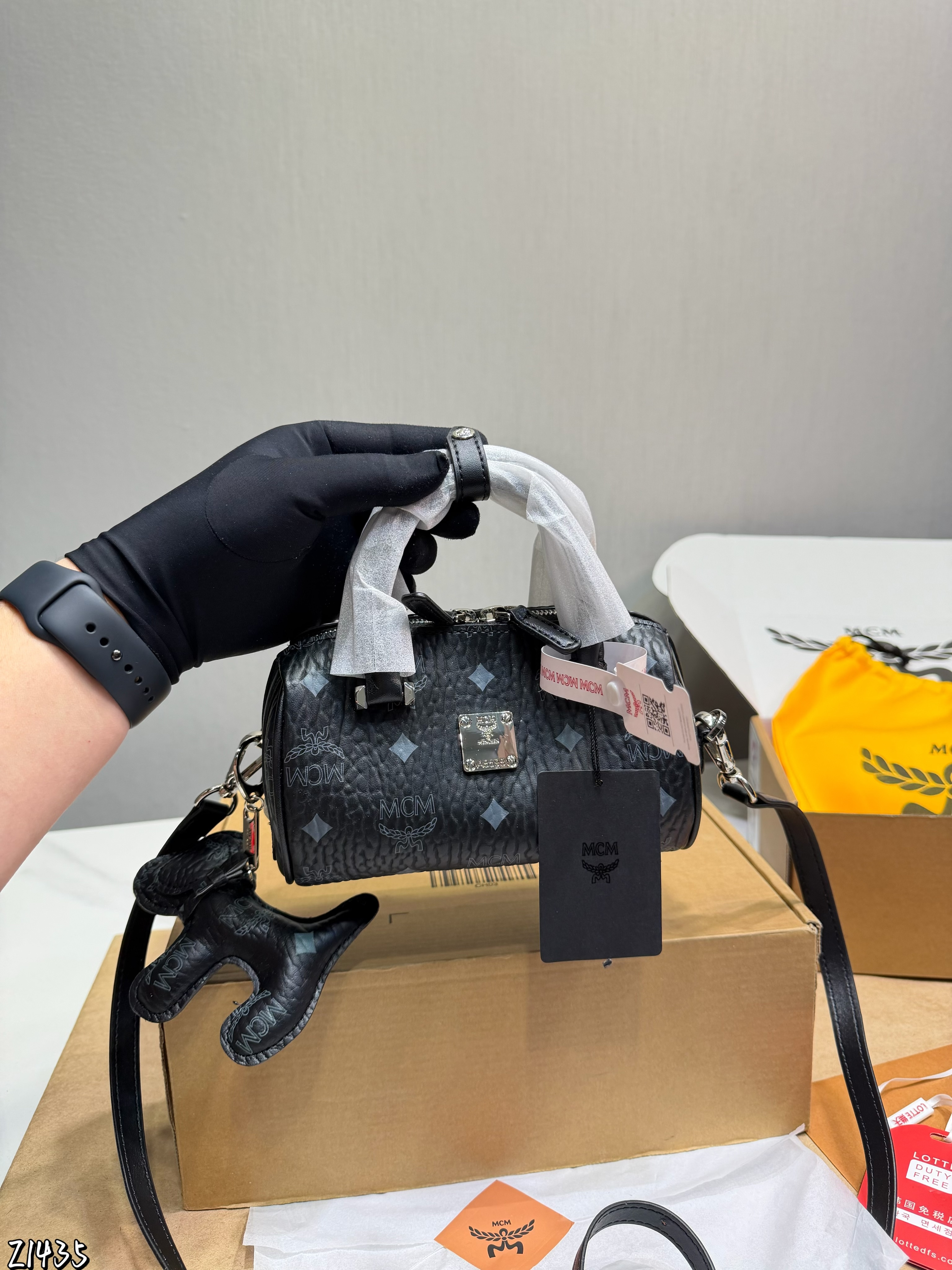 MCM Boston Pillow Bag