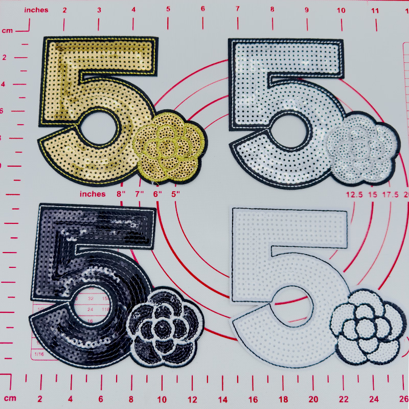 Mid(Iron-on) 5-With Flower Shape Patches