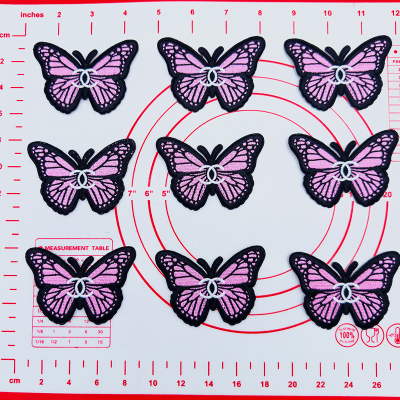 Mid(Iron-on) CC-Pink Butterfly Shape Patches