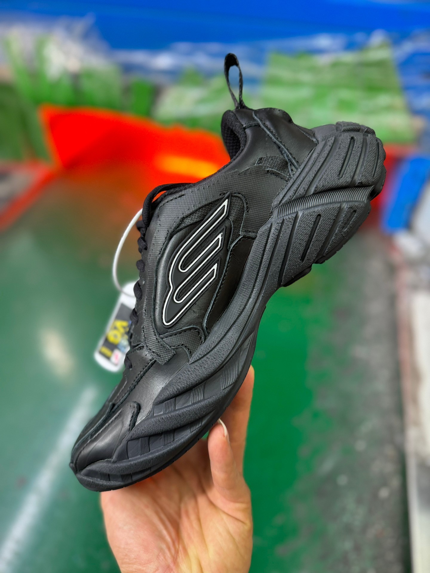 巴黎世家 Monday 黑色 vg纯原版 VG版 Balenciaga Monday 巴黎世家牛皮革圆头系带低帮生活休闲鞋 跑鞋WDTSC1000