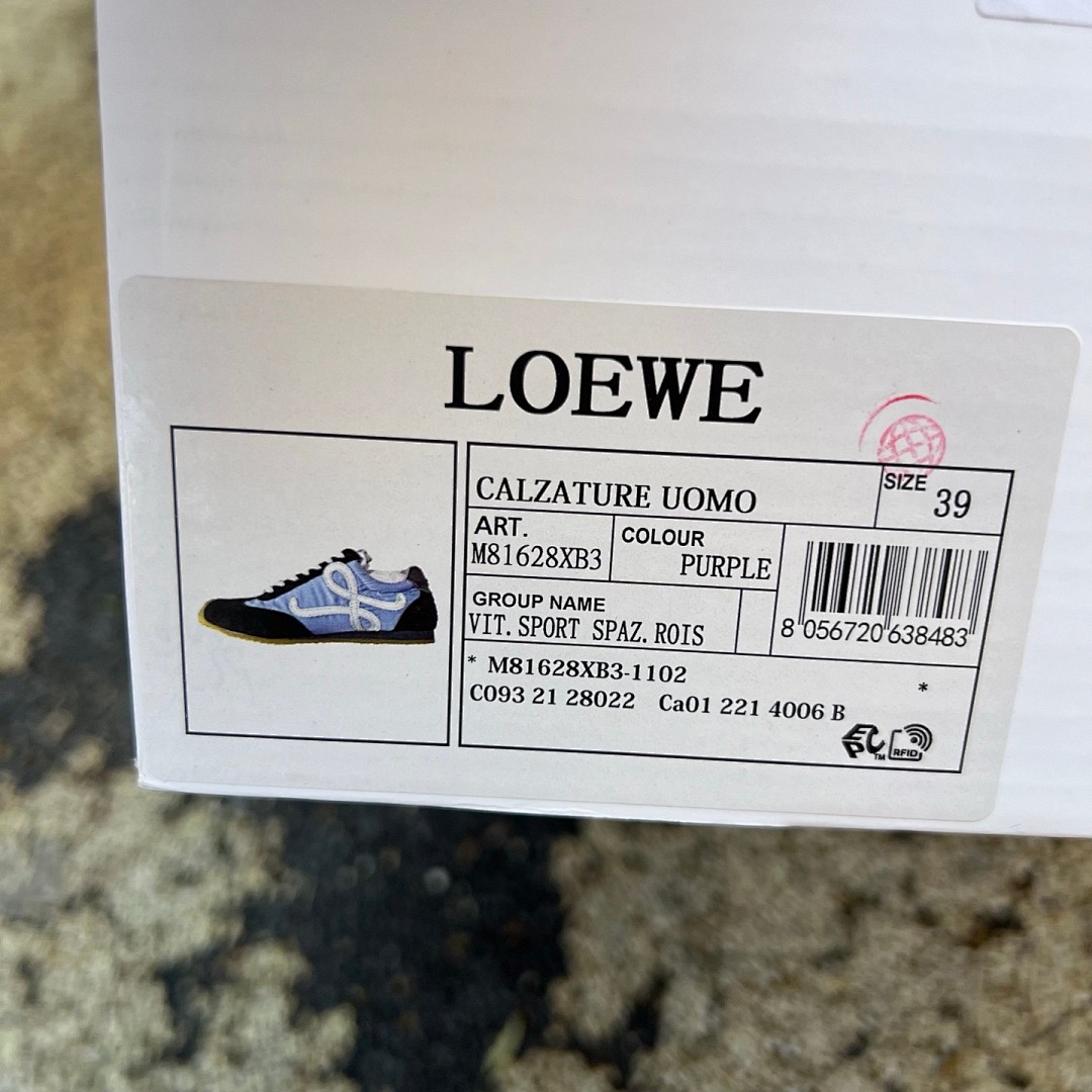 LOEWE罗意威 Ballet Runner 2.0 小牛皮 黑紫 尺码：35-40   40