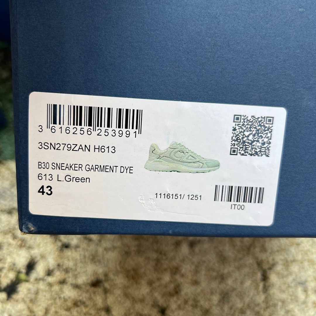STONE ISLAND x DIOR迪奥 B30 Mesh Runner CD鞋 石头岛 薄荷绿 蒂芙尼