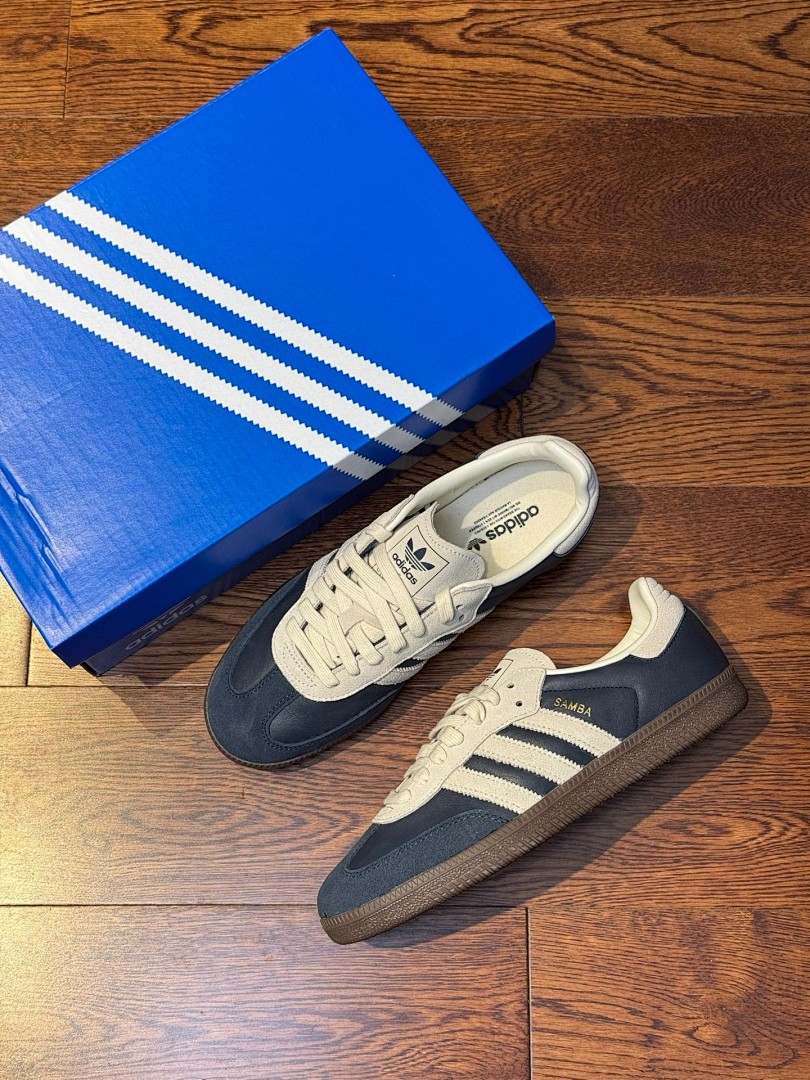 阿迪达斯德训深蓝 灰蓝 Adidas Originals Samba JI3217