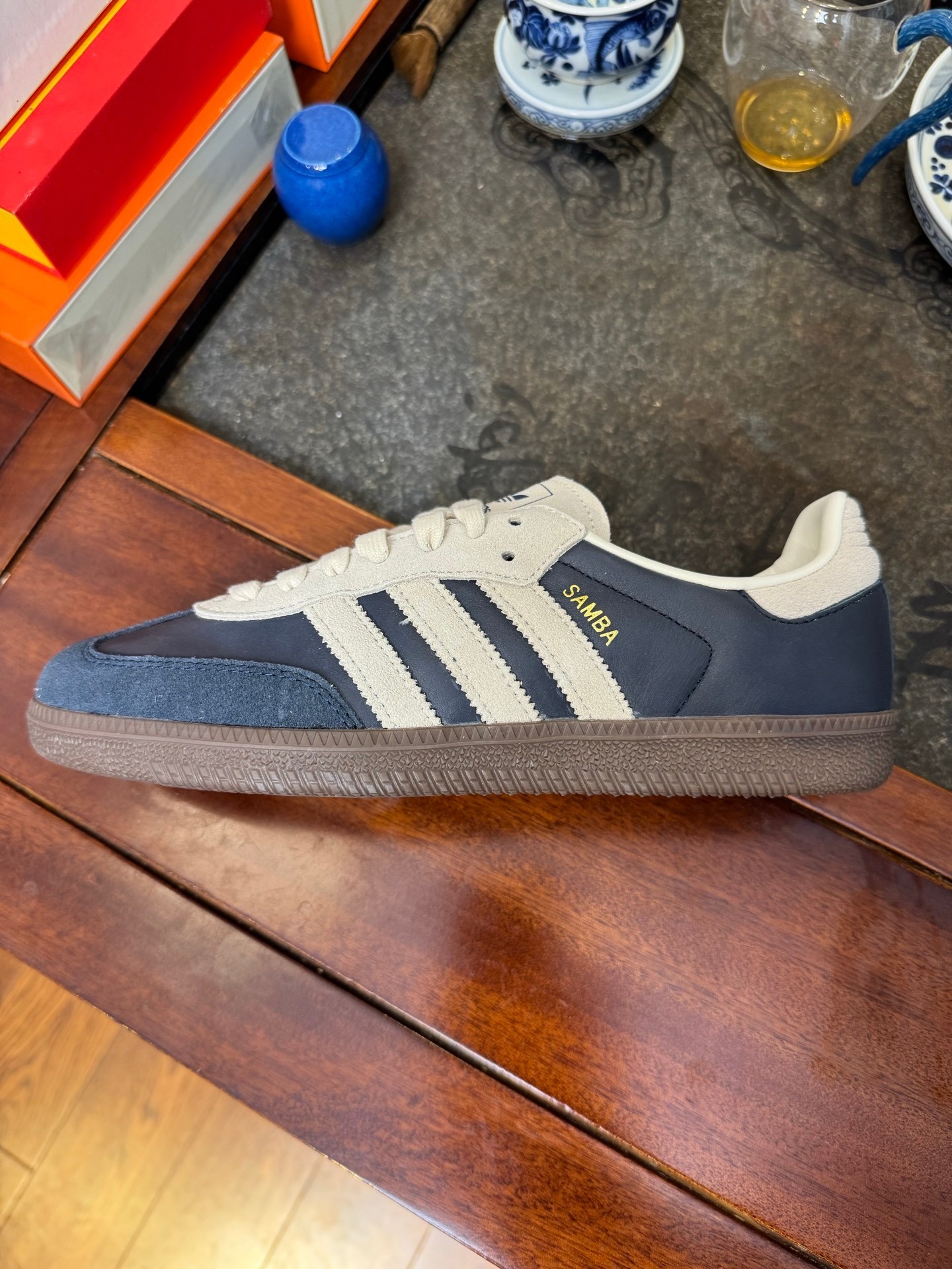 阿迪达斯德训深蓝 灰蓝 Adidas Originals Samba JI3217