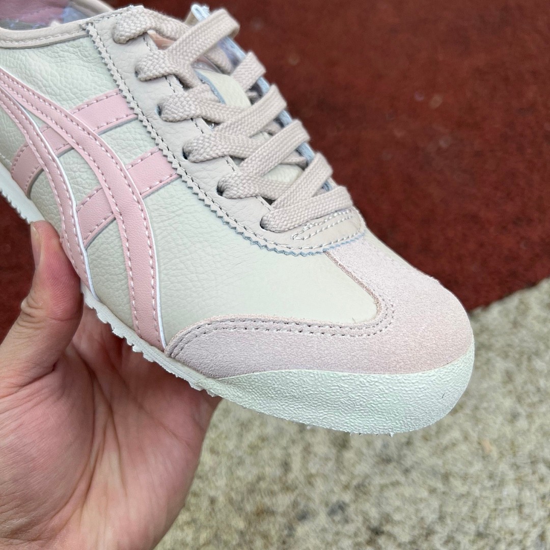 鬼冢虎米白粉 Onitsuka Tiger鬼塚虎 MEXICO 66 舒适百搭 防滑耐磨 低帮 米白粉