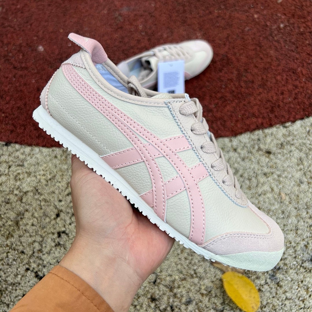 鬼冢虎米白粉 Onitsuka Tiger鬼塚虎 MEXICO 66 舒适百搭 防滑耐磨 低帮 米白粉
